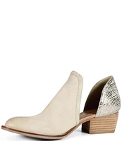 Diba True Shy Town Metallic Embossed Cut Out Booties