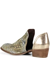 Diba True Shy Town Metallic Leopard Cut Out Booties