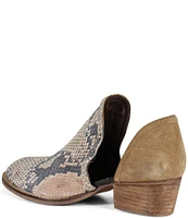 Diba True Shy Town Snake Print Cut Out Booties