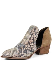 Diba True Shy Town Snake Print Cut Out Booties