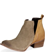 Diba True Stop By Suede Two Tone Western Booties