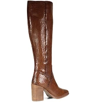 Diba True True Do Crocodile Embossed Tall Boots