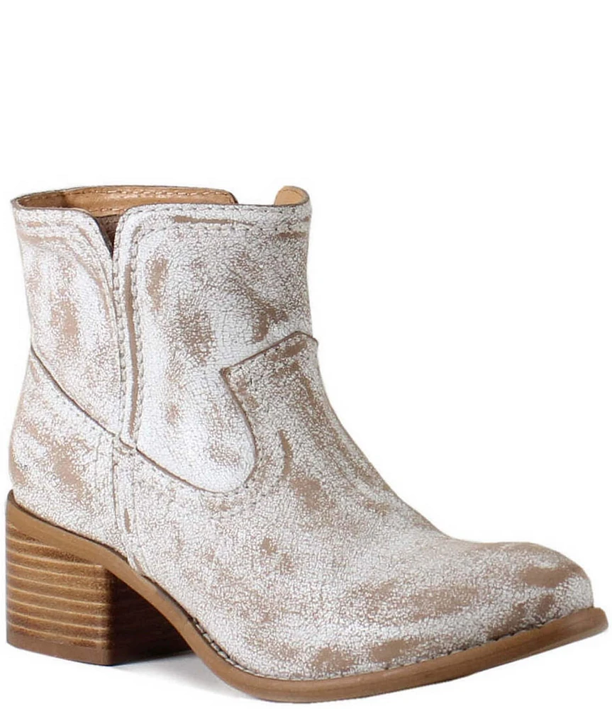 Diba True Walnut Grove Distressed Leather Western Booties