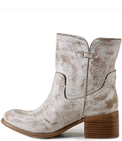 Diba True West Haven Distressed Leather Block Heel Western Boots