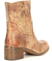 Diba True West Haven Distressed Leather Block Heel Western Boots