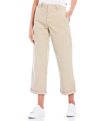 Dickies High Rise Rolled Hem Cropped Work Pants