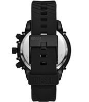 Diesel Men's Griffed Chronograph Black Silicone Watch and Bracelet Set