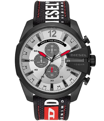 Diesel Men's Mega Chief Chronograph Black Nylon Watch