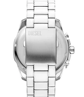 Diesel Men's Mega Chief Chronograph White and Stainless Steel Bracelet Watch