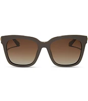 DIFF Eyewear Women's Bella 54mm Square Polarized Sunglasses