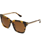 DIFF Eyewear Women's Bella 54mm Square Polarized Sunglasses