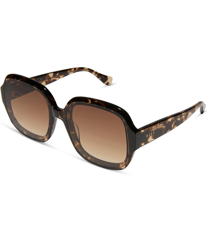 DIFF Eyewear Women's Seraphina 57mm Round Polarized Sunglasses