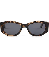 DIFF Eyewear Women's Zoe 55mm Polarized Tortoise Geometric Sunglasses