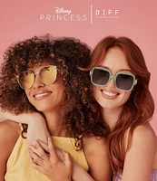 DIFF Eyewear x Disney Princess Women's Belle 58mm Square Polarized Sunglasses