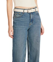 Dillard's 0.98#double; Engraved Buckle & 1.18#double; Braided Belt 2 For 1 Set