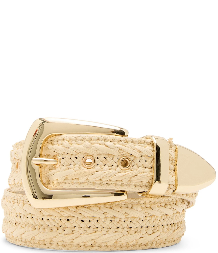 Dillard's 1.5#double; Braided Raffia Belt