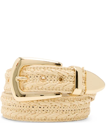 Dillard's 1.5#double; Braided Raffia Belt