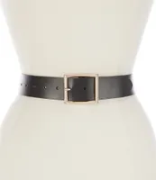 Dillard's 1.5#double; Square Classic Leather Belt