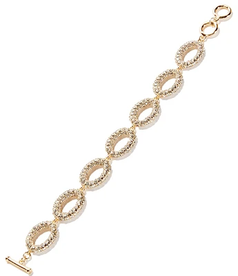 Dillard's Crystal Pave Oval Metal Line Bracelet