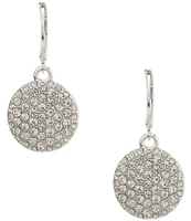 Dillard's Crystal Pave Round Drop Earrings