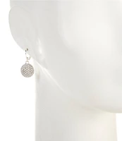 Dillard's Crystal Pave Round Drop Earrings