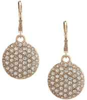 Dillard's Crystal Pave Round Drop Earrings