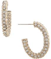 Dillard's Crystal Pave Small Hoop Earrings