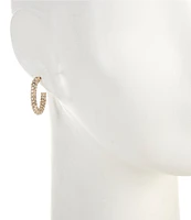 Dillard's Crystal Pave Small Hoop Earrings