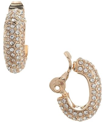 Dillard's Crystal Pave Small Metal Clip-On Earrings