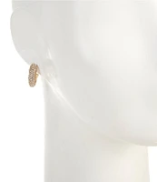 Dillard's Crystal Pave Small Metal Clip-On Earrings