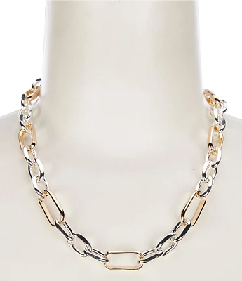 Dillard's Multi Oval Link Short Strand Collar Necklace