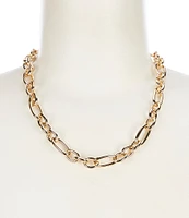 Dillard's Oval Link Short Gold Chain Collar Necklace