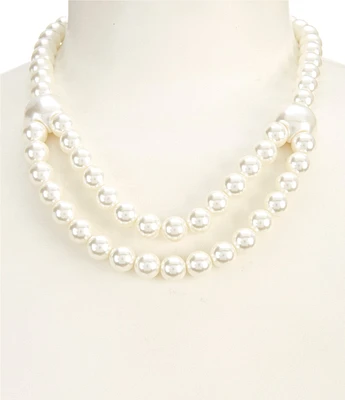 Dillard's Pearl Short Multi Strand Necklace