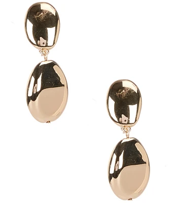 Dillard's Pebble Bead Double Sculptural Clip-On Drop Earrings