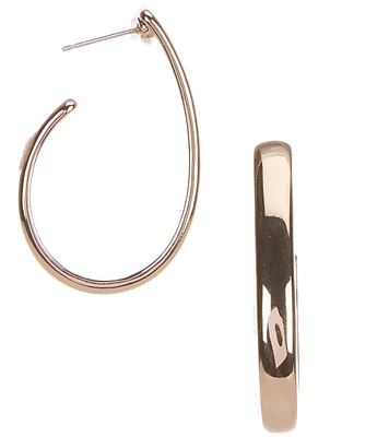 Dillard's Polished Metal J Hoop Earrings