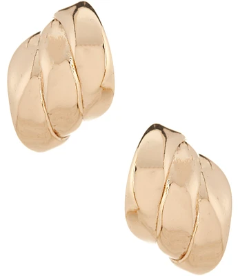 Dillard's Polished Three Row Metal Stud Earrings