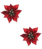 Dillard's Scarlet Flower Stud Earrings