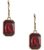 Dillard's Siam Resin Stone Square Metal Drop Earrings