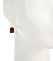 Dillard's Siam Resin Stone Square Metal Drop Earrings