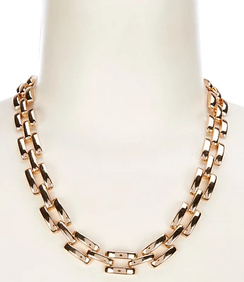 Dillard's Square Metal Link Chain Necklace