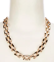 Dillard's Square Metal Link Chain Necklace