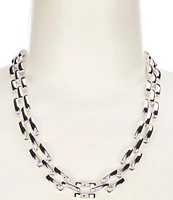 Dillard's Square Metal Link Chain Necklace