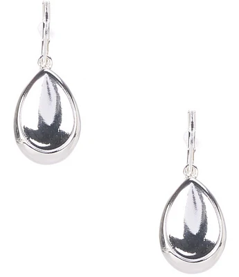 Dillard's Teardrop Puffy Scuplted Metal Drop Earrings