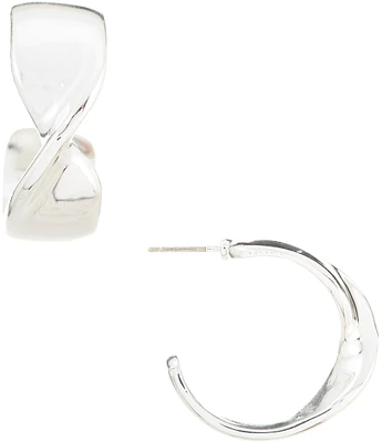 Dillard's Twisted Polished Metal Hoop Earrings