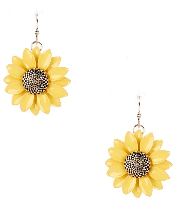 Dillard's Yellow Sunflower Drop Earrings