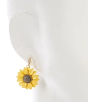 Dillard's Yellow Sunflower Drop Earrings