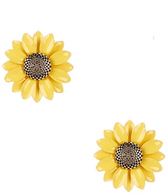 Dillard's Yellow Sunflower Stud Earrings