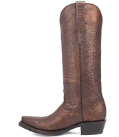 Dingo Athena Crocodile Embossed Leather Western Boots