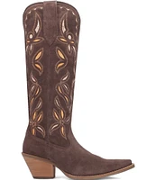 Dingo Bandelera Suede Laser Cut Western Boots