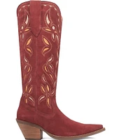 Dingo Bandelera Suede Laser Cut Western Boots